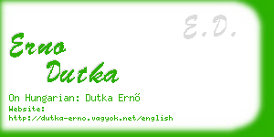 erno dutka business card